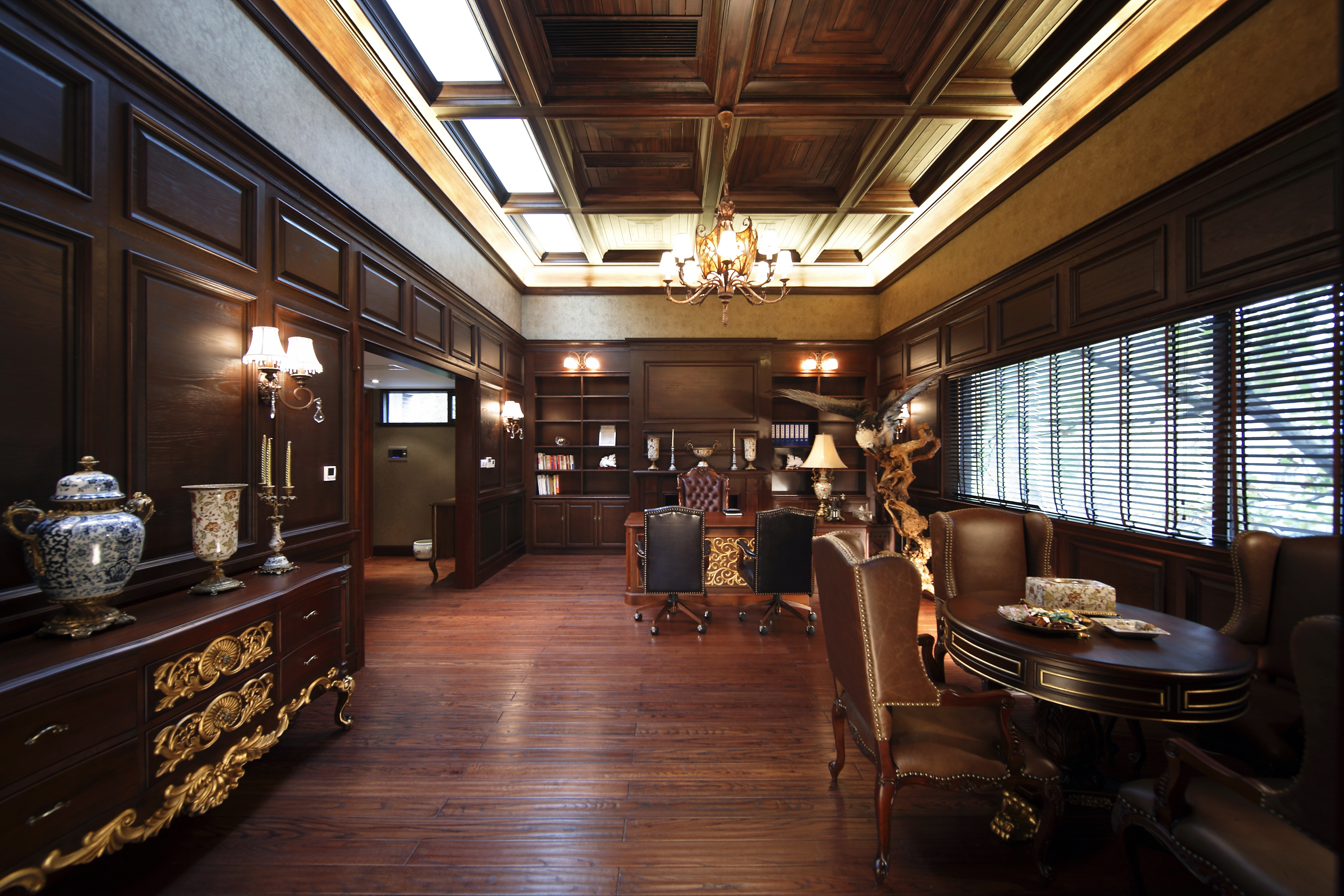  全屋定制  SMHQ-GZ_10 实木 全屋定制 实木整装 护墙板 别墅装修 欧式 原木