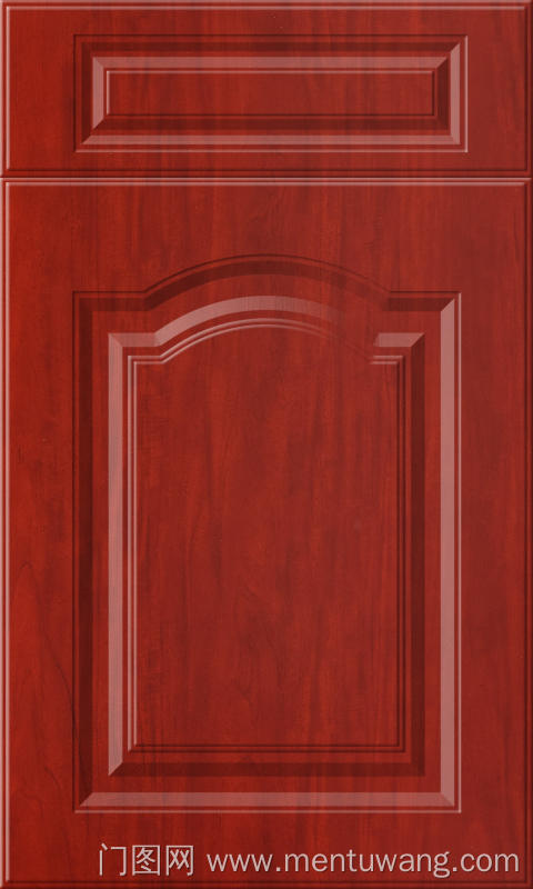 MTW-CG-016 橱柜门 橱柜门 顶柜门 吸塑橱柜门 红色 红木纹