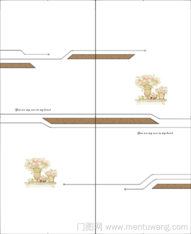  移门图 雕刻路径 橱柜门板  F-035 彩雕板 F-035 复古 郁金香花瓶 玫瑰 粉色 英文 you are 咖啡色 雕刻彩绘