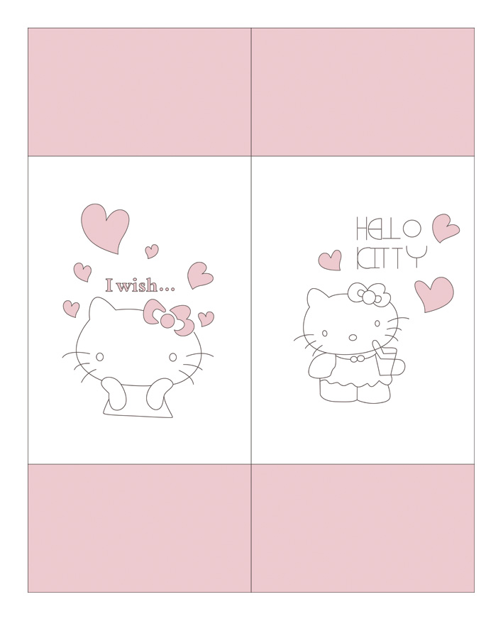 0 彩雕板 JW-17095 QQ-098 WISH  HELLO KT猫 粉色小猫 雕刻高清彩绘