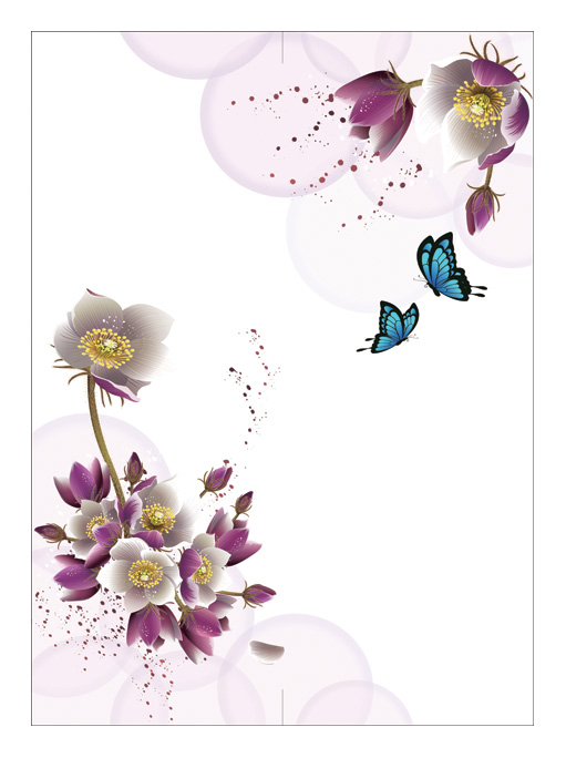 0 UV打印,高光系列 AK-8133  CH-1035 KM-2424 10-1379 SM-230 紫色花朵牡丹 两只蝴蝶