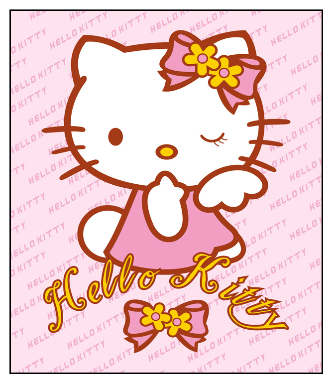 关键词:粉色kt猫 hello kitty 蝴蝶结 高清图