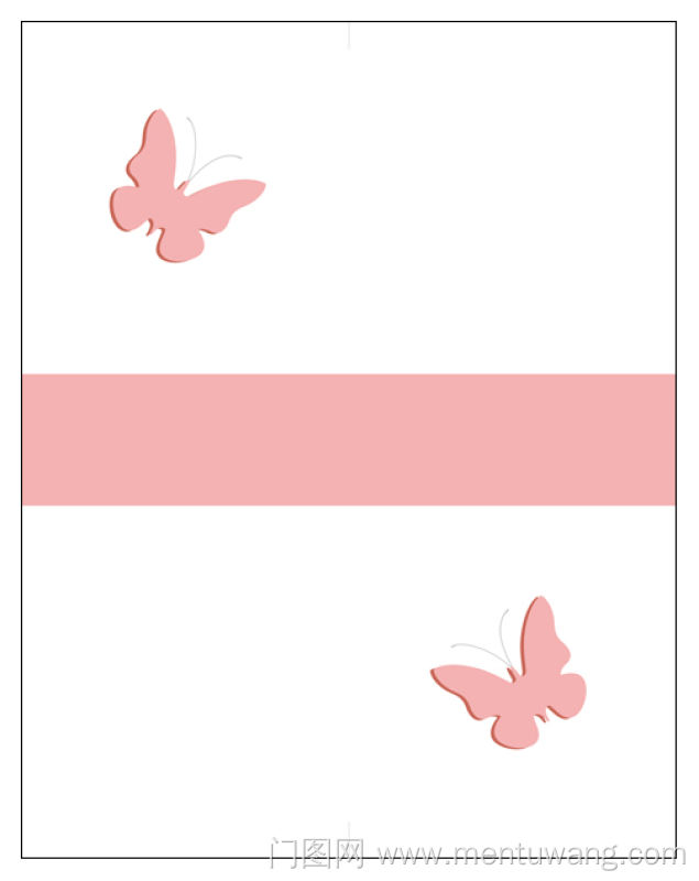  移门图 雕刻路径 橱柜门板  蝴蝶 彩雕板,高光系列  两只蝴蝶 粉色蝴蝶 有中间两条横线路径