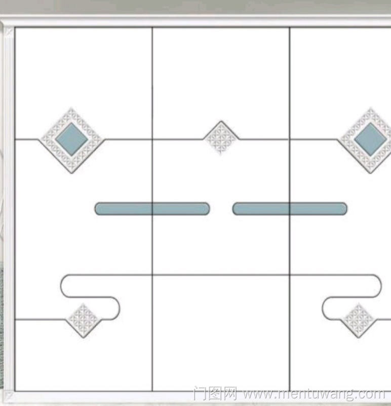  移门图 雕刻路径 橱柜门板  菱形  菱形 XY-1324免雕高光