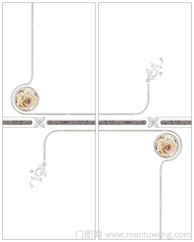  移门图 雕刻路径 橱柜门板  玫瑰  圆圈 黄玫瑰 四瓣花JF-050 LV5-547  HY-025cd2-8106 免雕高光