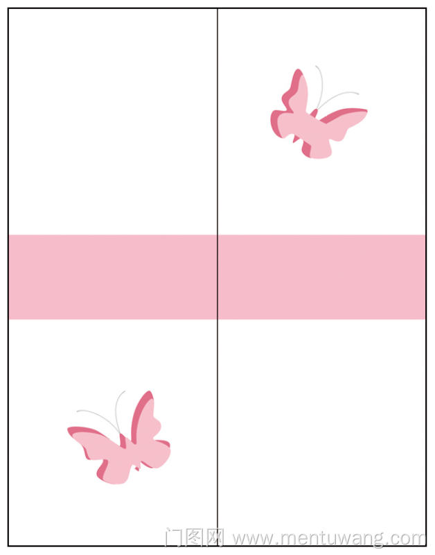  移门图 雕刻路径 橱柜门板  蝴蝶 彩雕板 粉色蝴蝶 两只蝴蝶 中间两条横线是路径