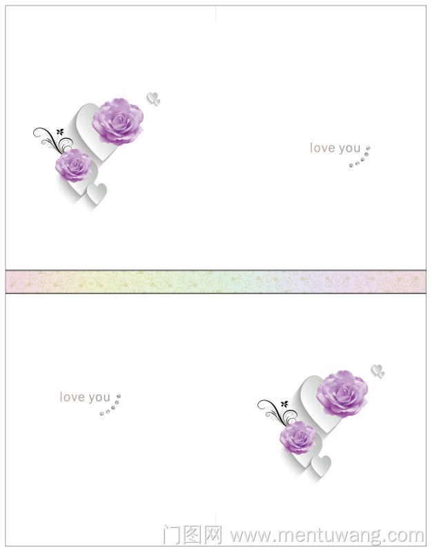  移门图 雕刻路径 橱柜门板  玫瑰  紫色玫瑰花 loveyou B-MYJ-2069  免雕高光