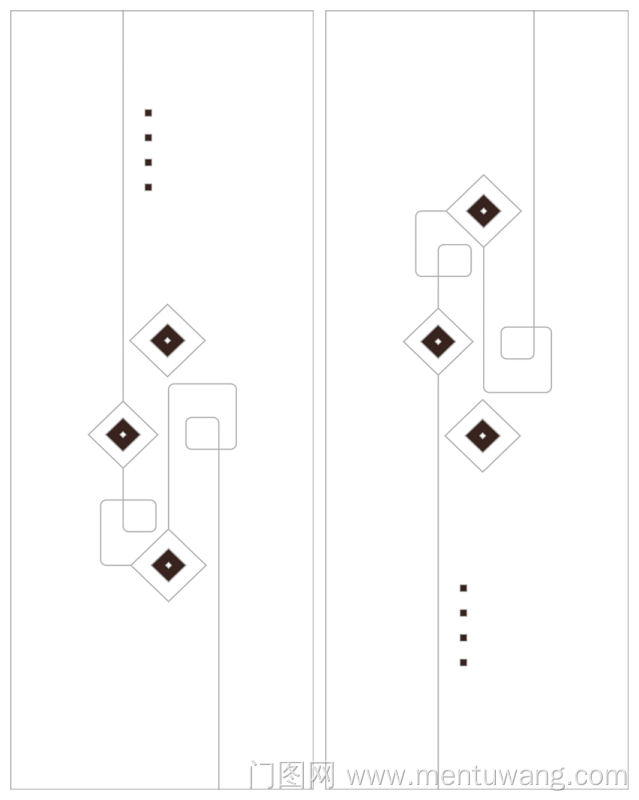  移门图 雕刻路径 橱柜门板  菱形 高光系列 菱形 UV-054-高光全打印图
