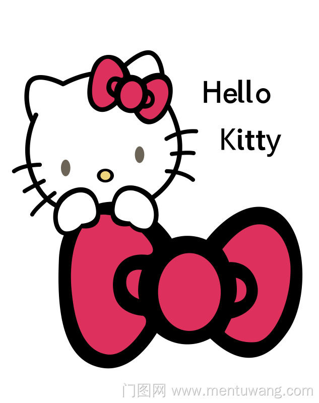  移门图 雕刻路径 橱柜门板  HELLO KITTY猫 新款,高光系列 HELLO KITTY 猫 KT 卡通 动物 小猫 英文 高光 打印 彩绘