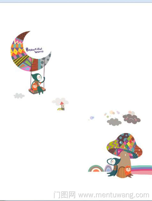  移门图 雕刻路径 橱柜门板  童年记忆 月亮 蘑菇 房子 小孩 云朵 彩雕板 童年记忆 月亮 蘑菇 房子 小孩 云朵 七彩 彩色 卡通 月亮 秋千 城堡 云 蘑菇