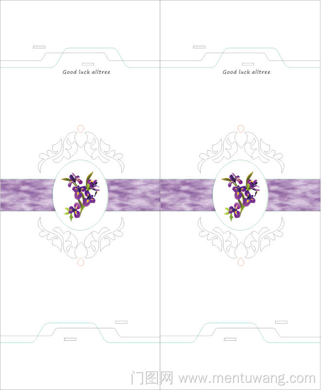  移门图 雕刻路径 橱柜门板  花  紫色，腰线，花纹