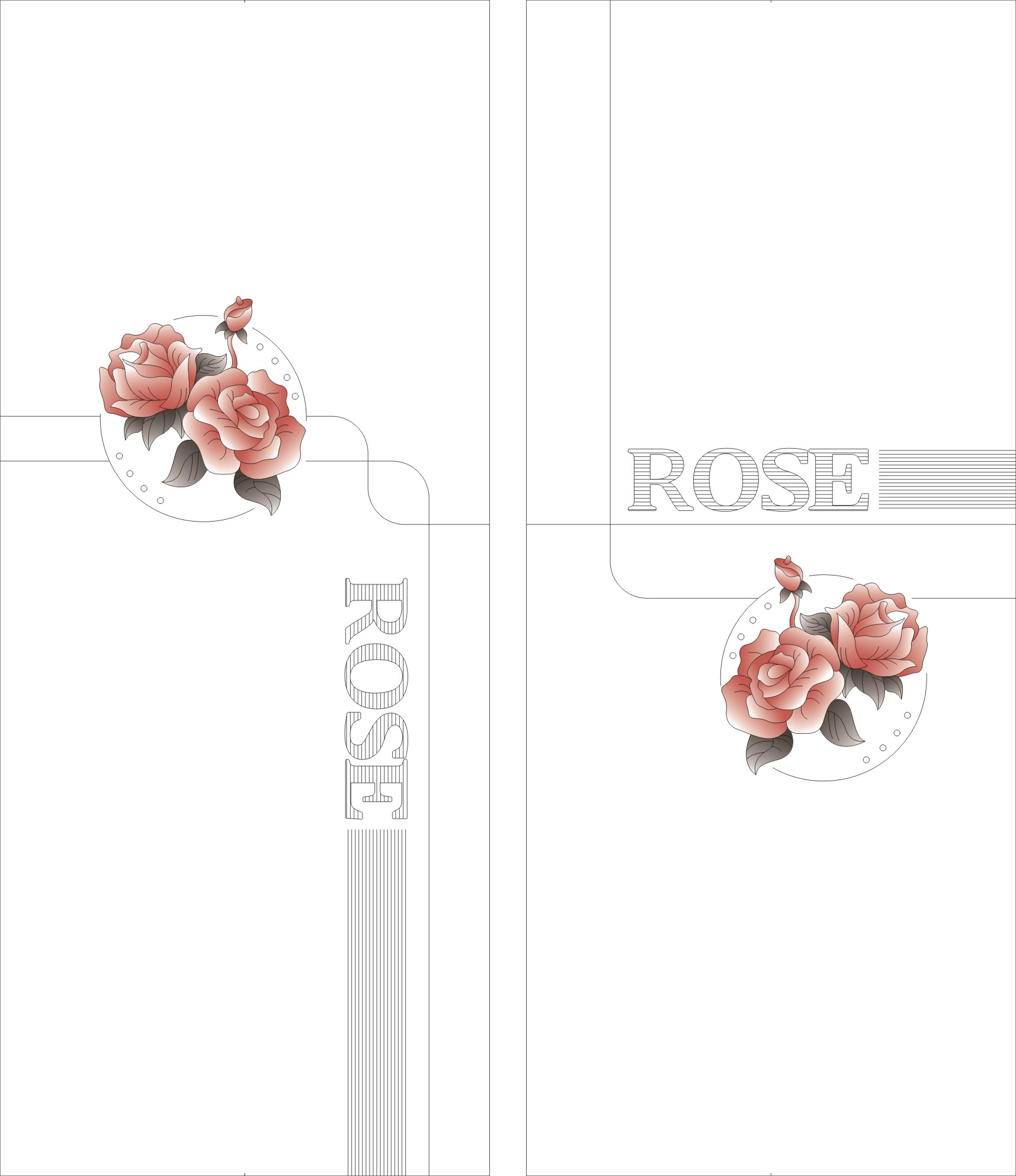 ABC-1025 彩雕板,新款,高光系列 ROSE   玫瑰   线条圆形   雕刻彩绘   高光板   红色 