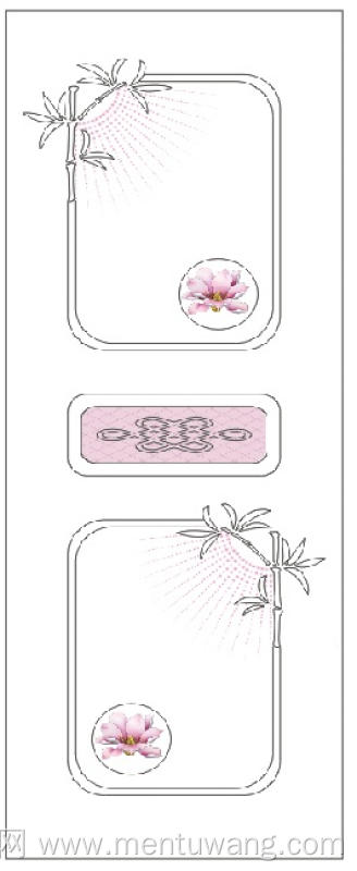  移门图 雕刻路径 橱柜门板  花  竹子，花