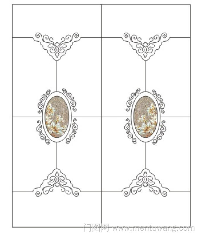  移门图 雕刻路径 橱柜门板  花  花