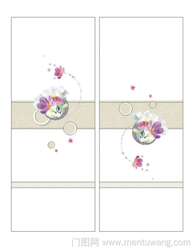  移门图 雕刻路径 橱柜门板  紫花 精雕UV打印,UV打印 紫花，百合，腰线，方格，打印，雕刻，小花