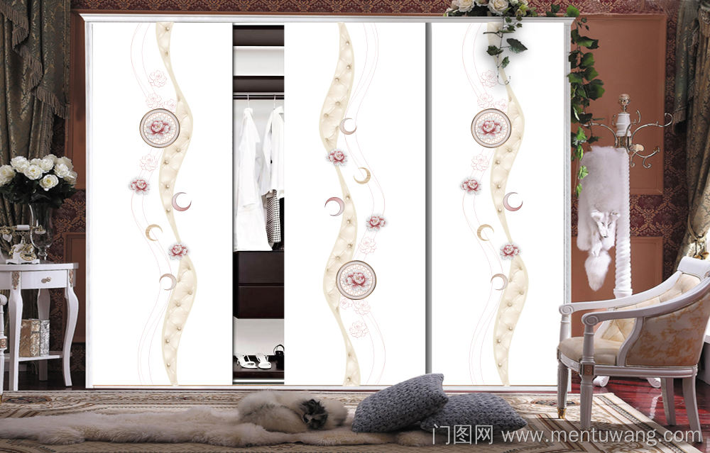  移门图 雕刻路径 橱柜门板  时代经典 彩雕板 平面打印 花纹 花 圆圈 线条