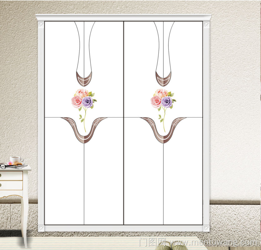  移门图 雕刻路径 橱柜门板  玫瑰 彩雕板,新款 玫瑰，三朵玫瑰，雕刻，打印，里面包含平面打印