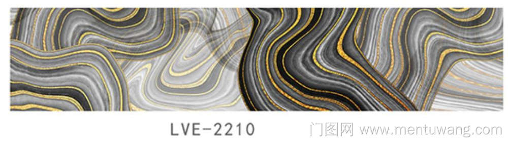  移门图 雕刻路径 橱柜门板  LVE-2210 新款,UV打印,高光系列 线条，腰线
