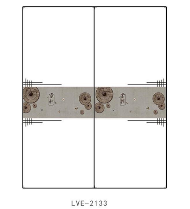 LVE-2133 彩雕板,新款,精雕UV打印,雕刻移门,UV打印,高光系列 家和，兴业，家和兴业，圆形