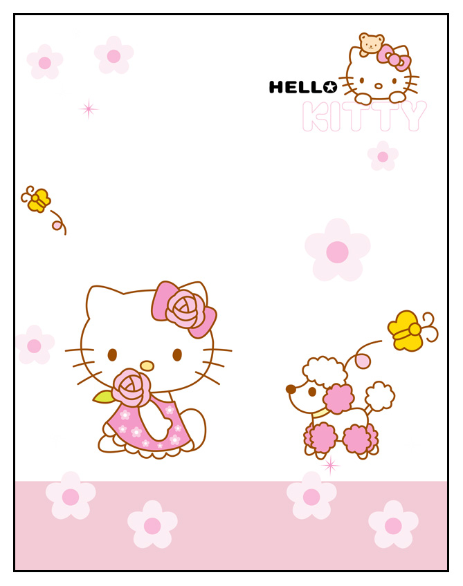 1  KT猫 HELLOKITTY 贵宾狗 可爱 粉红色 卡通