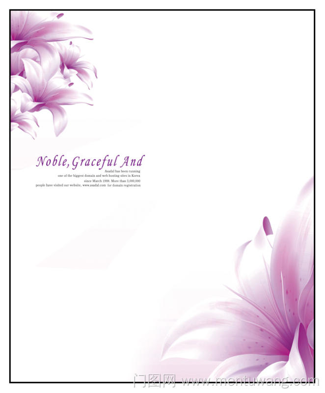  移门图 雕刻路径 橱柜门板  紫色  紫色百合花 英文