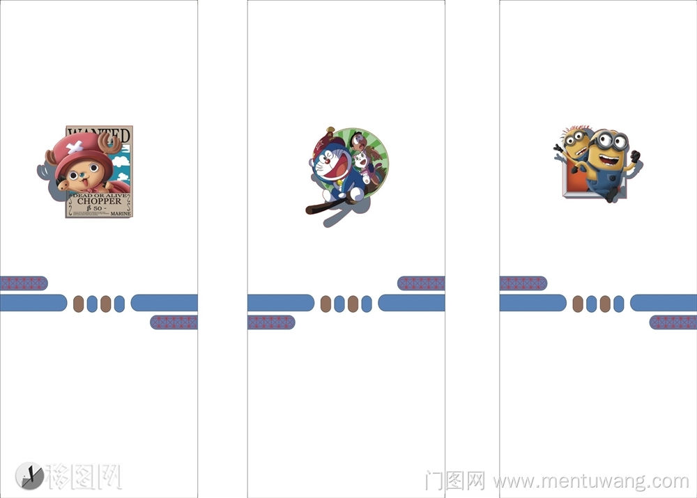  移门图 雕刻路径 橱柜门板  异型浮雕JDP 程序已经做好 6D异型 彩雕板,异形浮雕 8D-069 腰线 中式 彩雕 浮雕 立体 卡通 哆啦A梦 机器猫 海贼王 uv板 