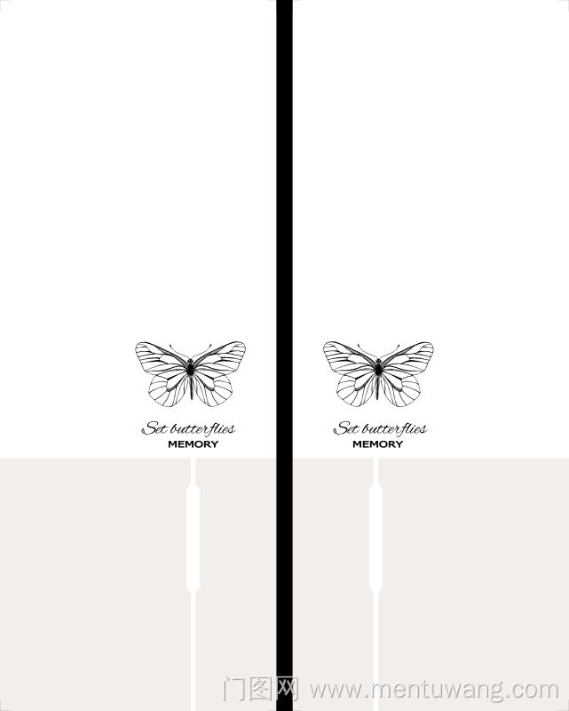  移门图 雕刻路径 橱柜门板  蝴蝶 吸塑精雕 蝴蝶，打印