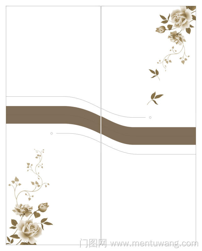  移门图 雕刻路径 橱柜门板  玫瑰   玫瑰   花藤   对角