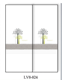  移门图 雕刻路径 橱柜门板  LV8-824 彩雕板,新款,UV打印 彩雕板 uv 腰线 英文 线条 浮雕 几何 线条 幸福树 线条树 