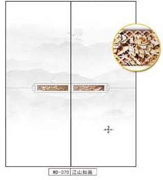  移门图 雕刻路径 橱柜门板  CT-070  江山如画  新款,肤感打印,肤感拼接,UV打印,平板拼接,高光系列 山水画 木雕 牡丹 花鸟 中国风 古典 配件 纯打印 免雕 小船 打印 高光 彩绘 新款 水晶封釉 UV打印 平面打印 平板打印  移门 推拉门 滑动门 衣柜门 