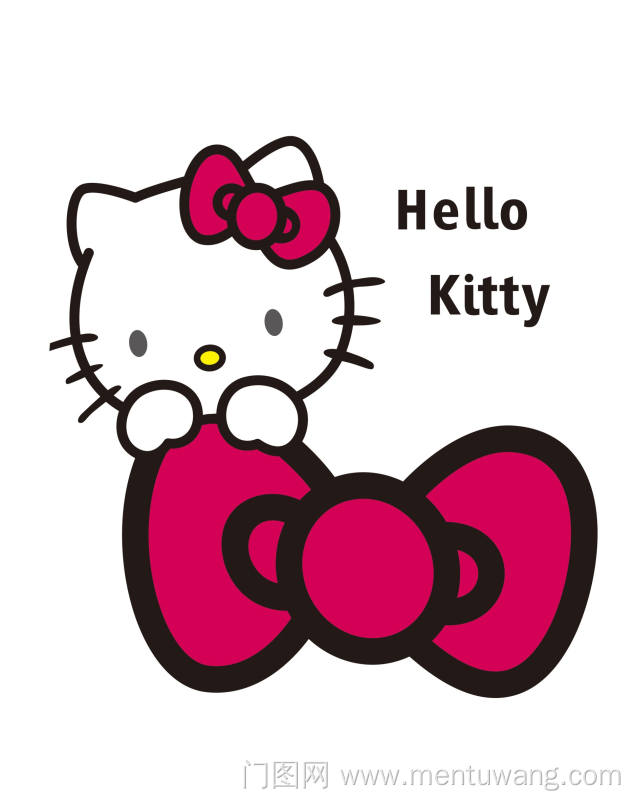 移门图 雕刻路径 橱柜门板  zx-853kitty猫  zx-853 kitty猫 蝴蝶结